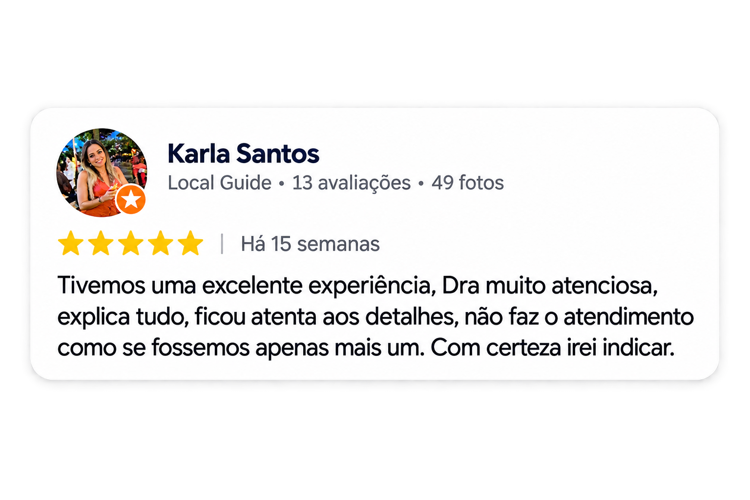 Avaliação de Ana Beatriz Melo sobre o atendimento das cardiopediatras