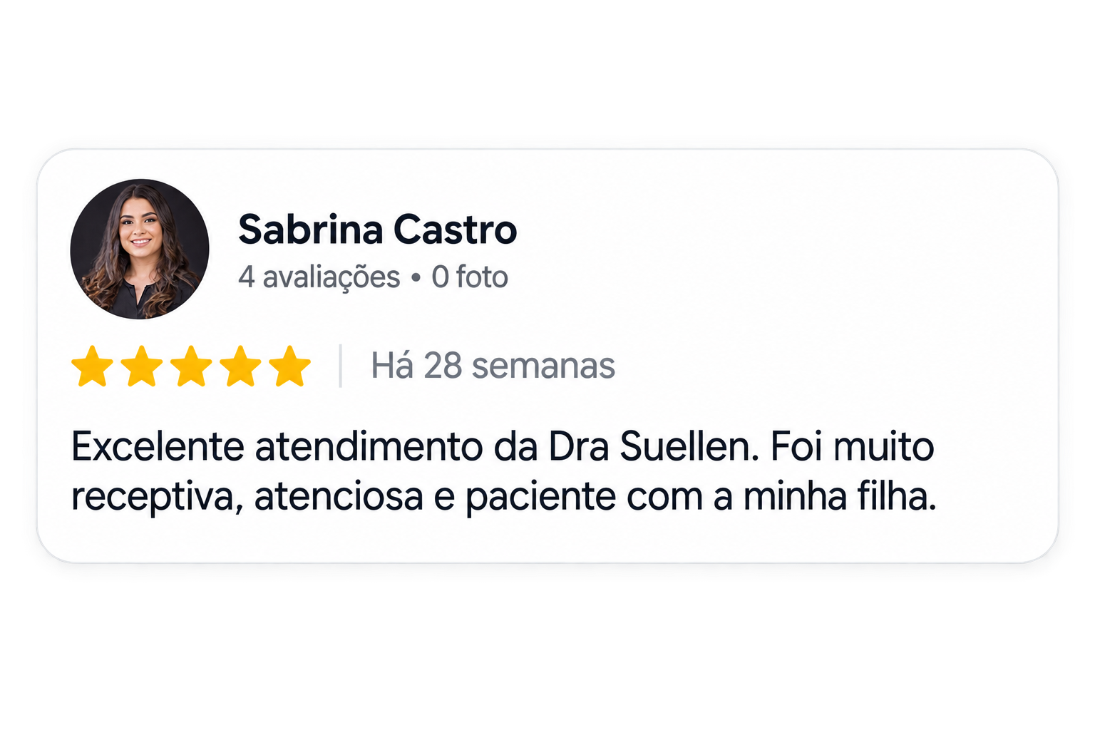 Avaliação de Valléria Dos Santos Nunes de Souza sobre o atendimento das cardiopediatras