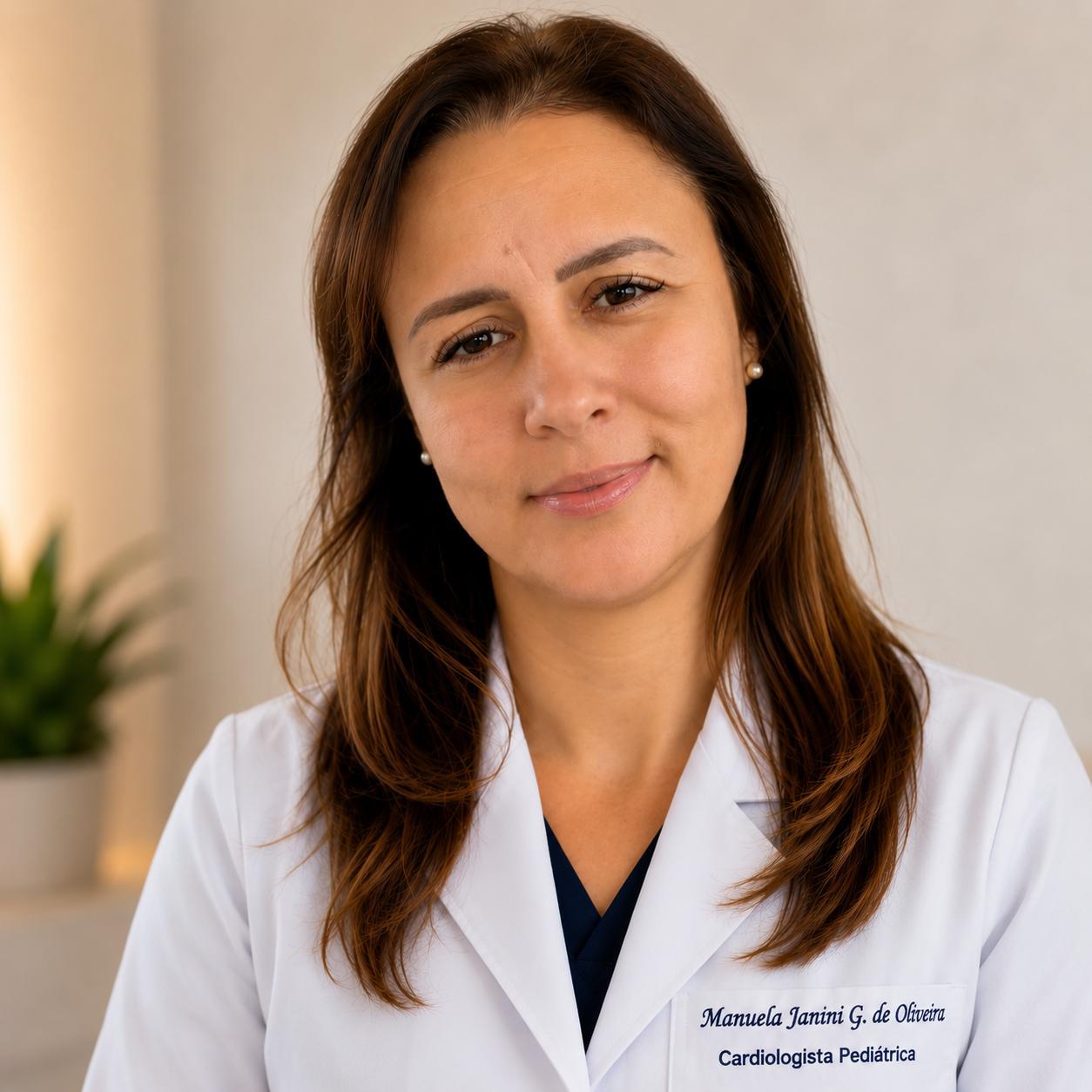 Retrato de Dra. Manuela Janini, cardiopediatra em Campo Grande